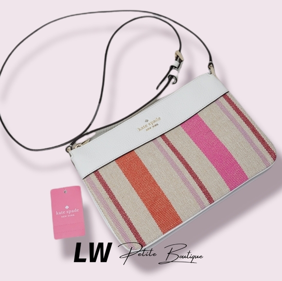 Kate Spade NY Leila Canvas Triple Gusset Crossbody - Picture 1 of 7